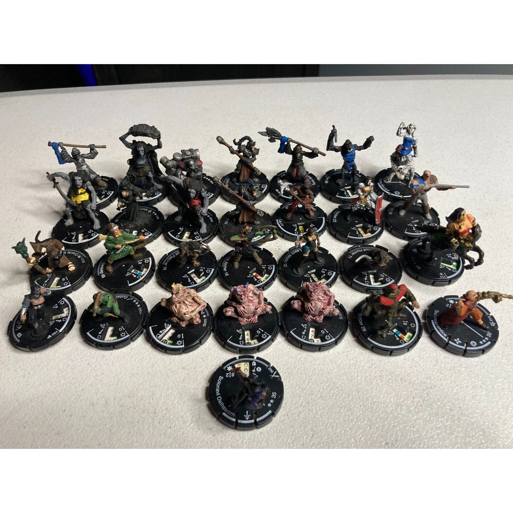 Mage Knights Miniature Lot of 29 MKR Wizkids RPG Solonavi Oathsworn Hazna Matteo